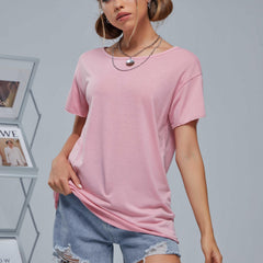 Short Sleeve T shirt Sports Fitness Yoga Running Top Women's Activewear