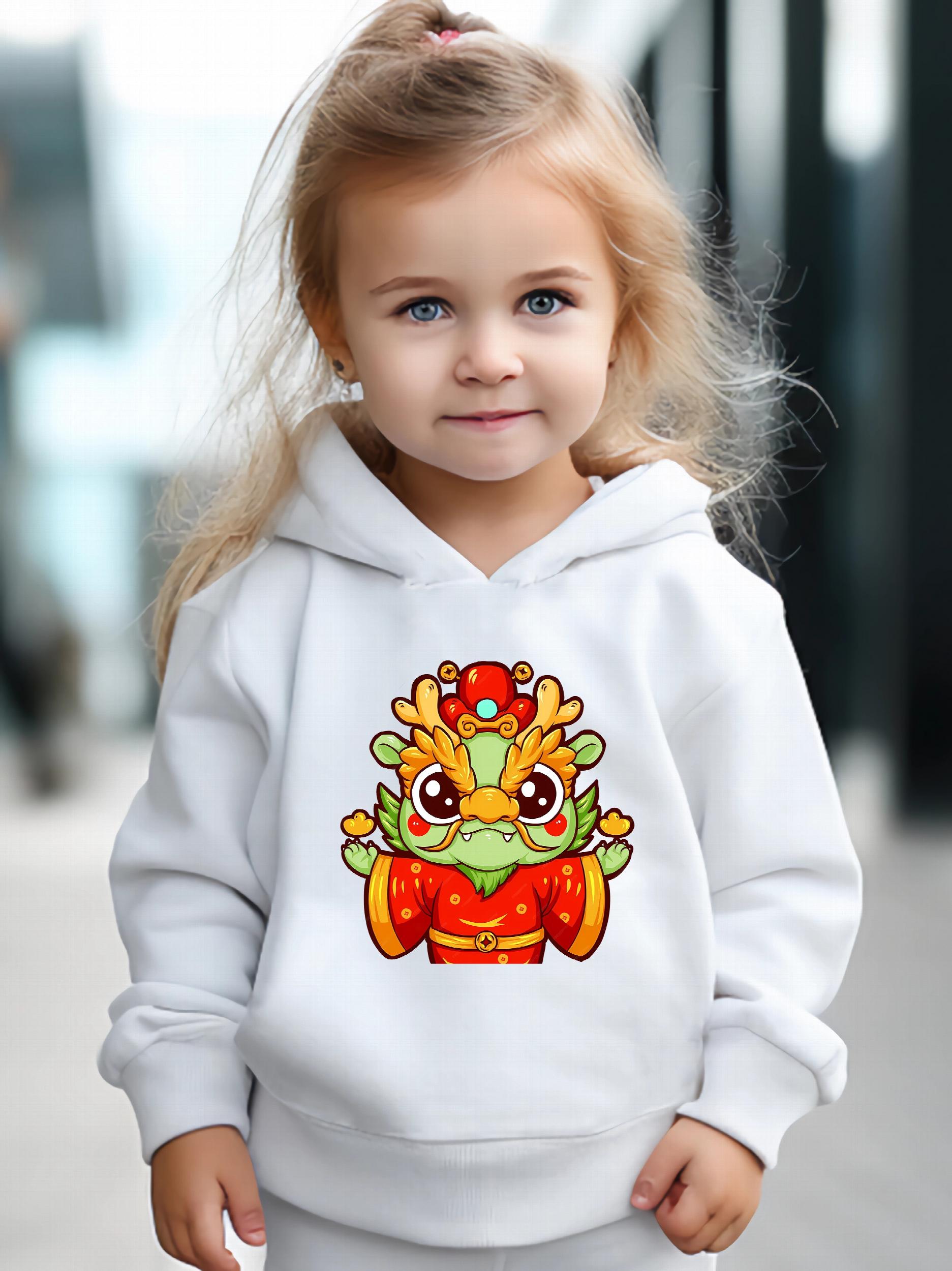 Dragon Print 2pcs Girls Outfits For Sports Spring Fall Outdoor