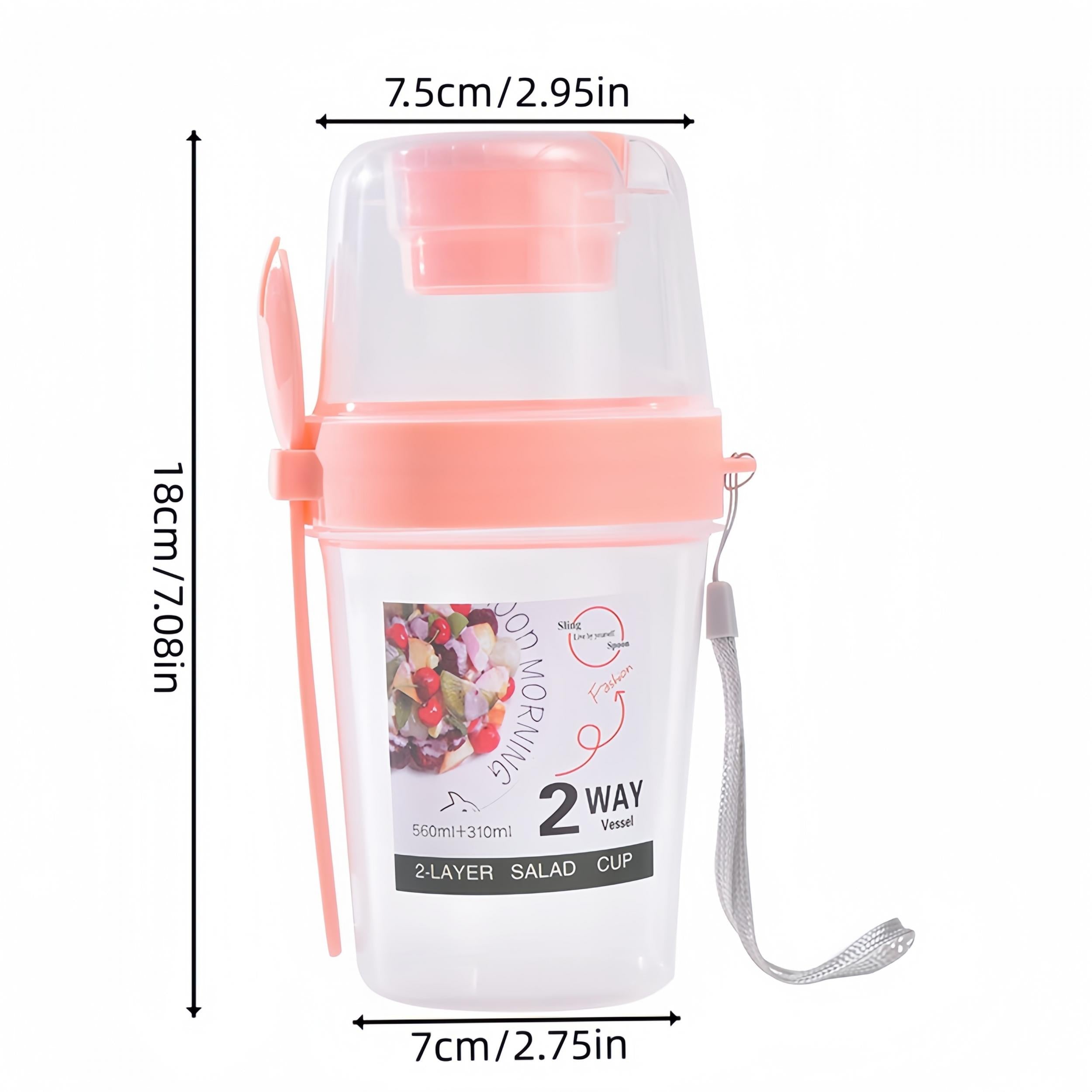 Plastic Salad Containers with Cutlery for Camping and Picnics