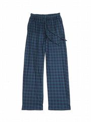 Plaid Sleep Bottoms Drawstring Waistband Pants