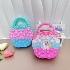 Colorful Silicone Flower Unicorn Crossbody Bag Coin Purse Wallet