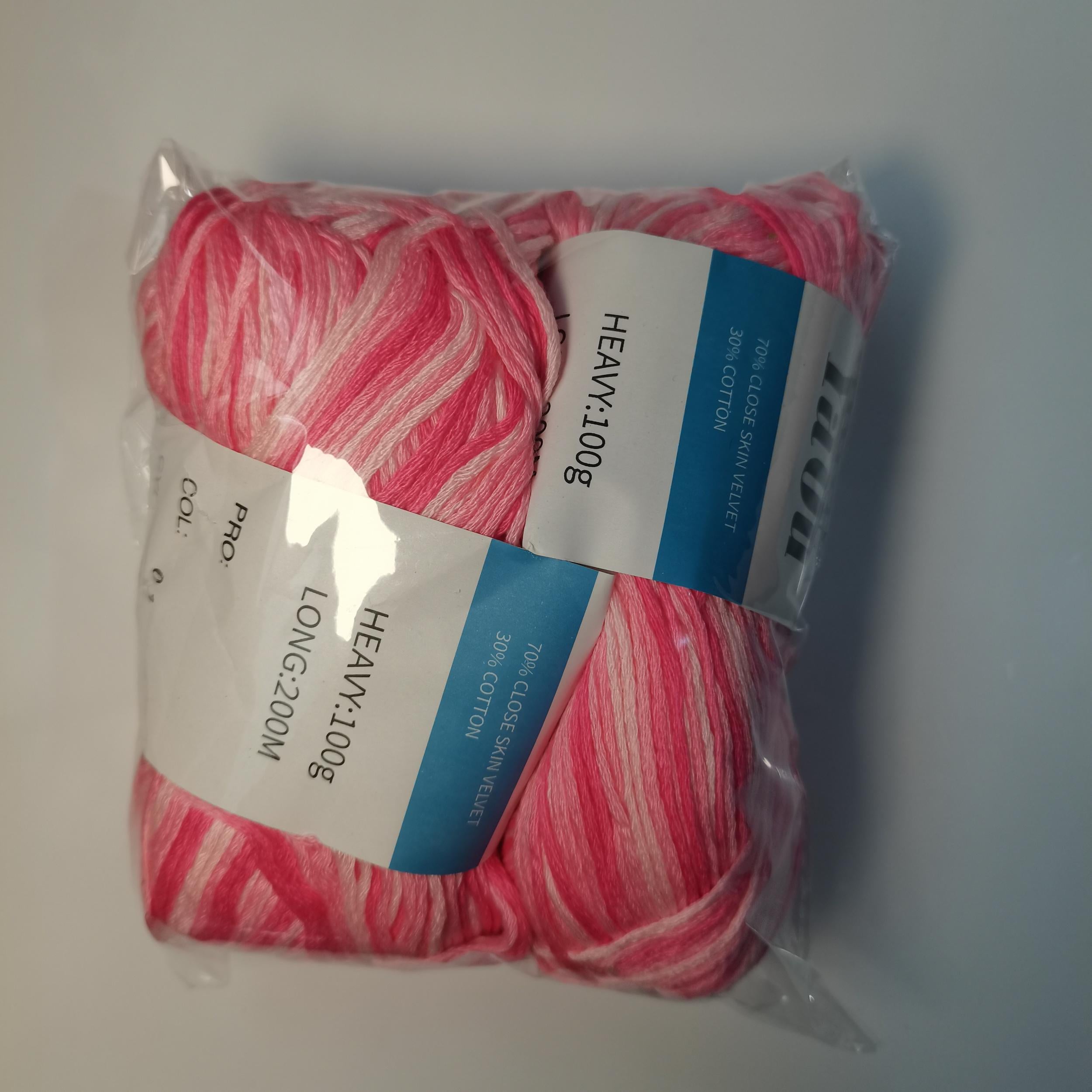 2pcs 8ply Wool Yarn Colorful Section Dyed Medium Thick Wool Towel Knitting 200m
