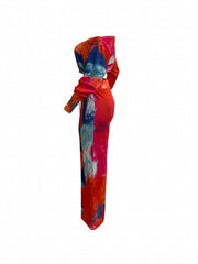 Tie Dye Two piece Set Long Sleeve Crop Top & Wide Leg Pants Outfit