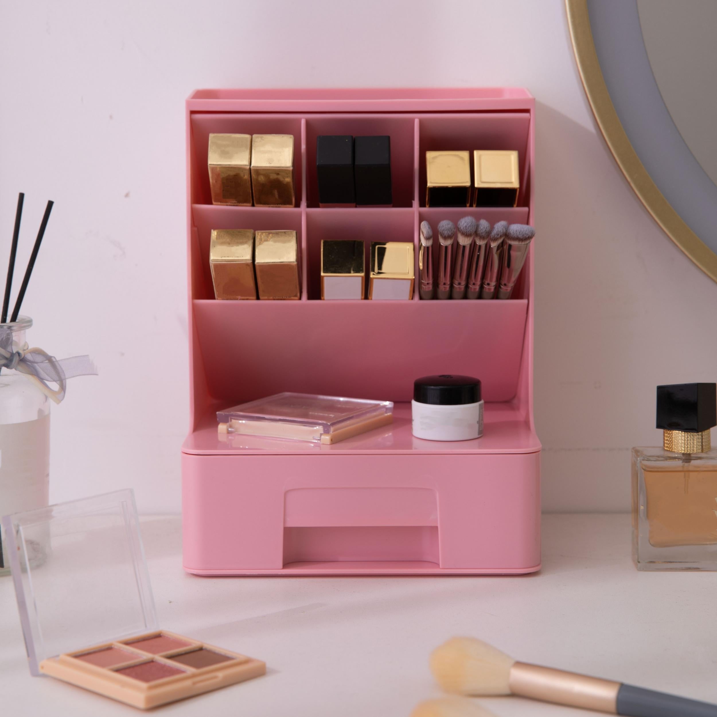 Cosmetic Makeup Organizer with Drawer for Dresser Bathroom Vanity