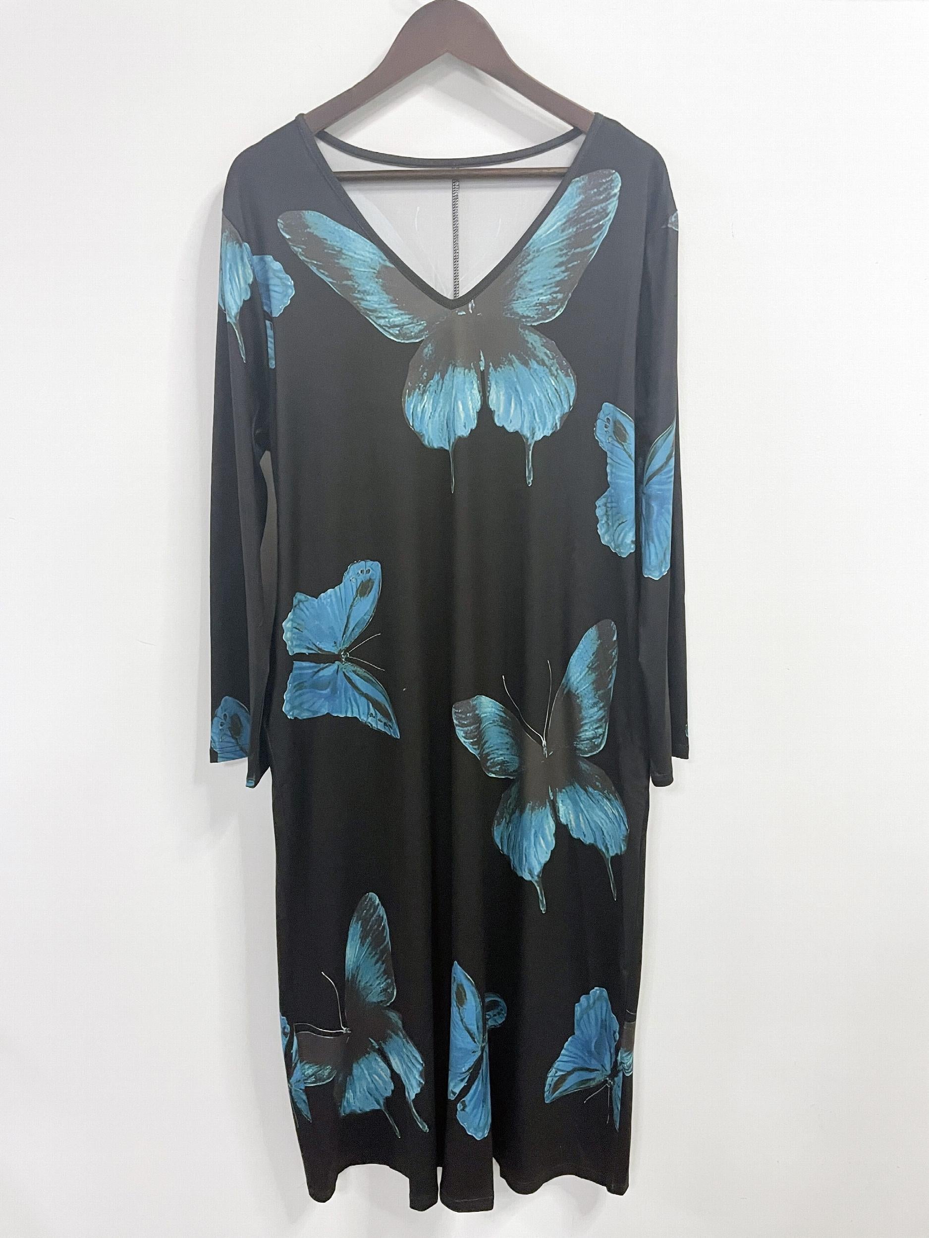 Butterfly Maxi Dress with Pockets