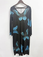 Butterfly Maxi Dress with Pockets