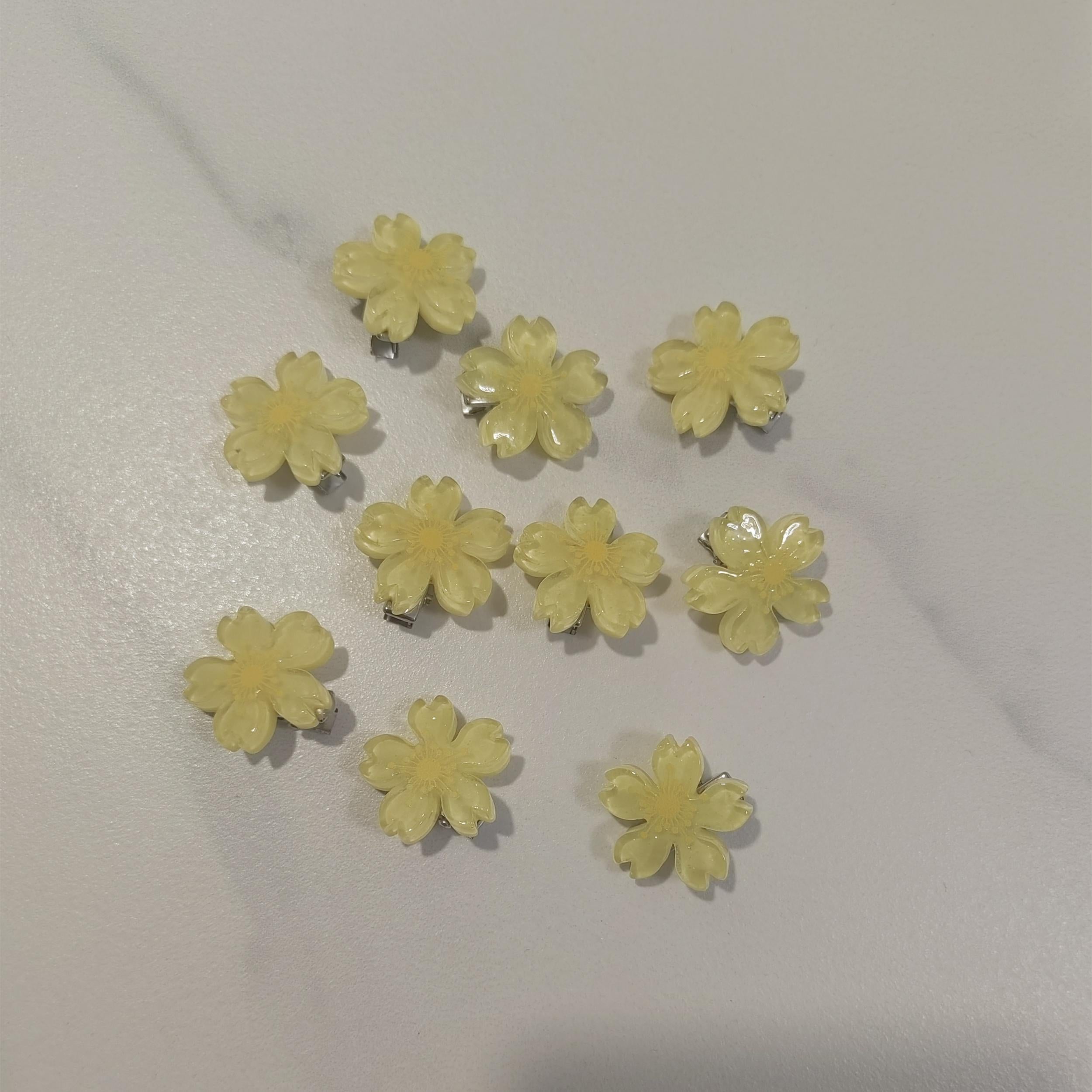 10pcs Mini Flower Claw Clips Sweet Non slip Hair Accessories Girls Kids