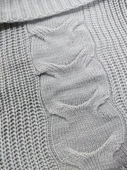 Sexy Off Shoulder Cable Knit Sweater
