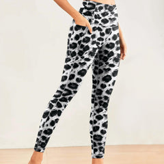 Leopard Print Slimming Yoga Leggings High Waist Fitness Workout Sports Tights