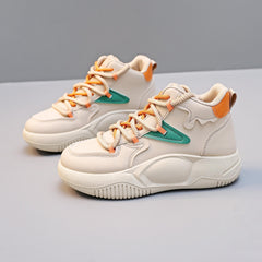 Women's Chunky Sneakers Non-slip Sports Shoes High Top Lace Up Skate Shoes