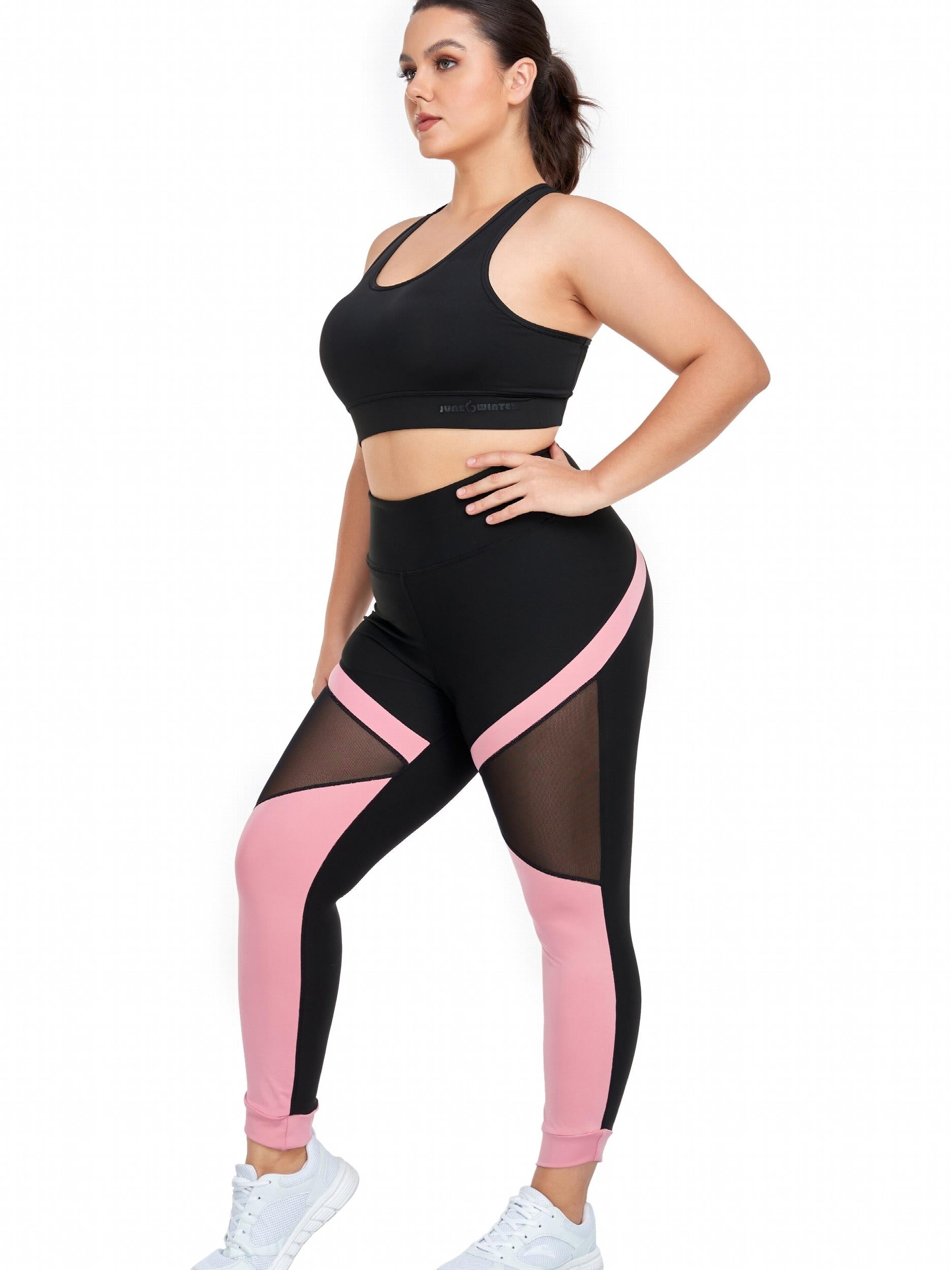 Colorblock Mesh High Rise Leggings