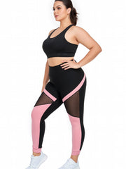 Colorblock Mesh High Rise Leggings