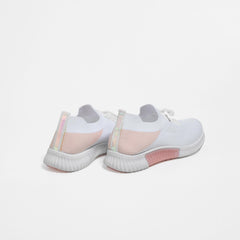 Women's Breathable Knit Sneakers Lace Up Outdoor Shoes Lightweight Running Shoes
