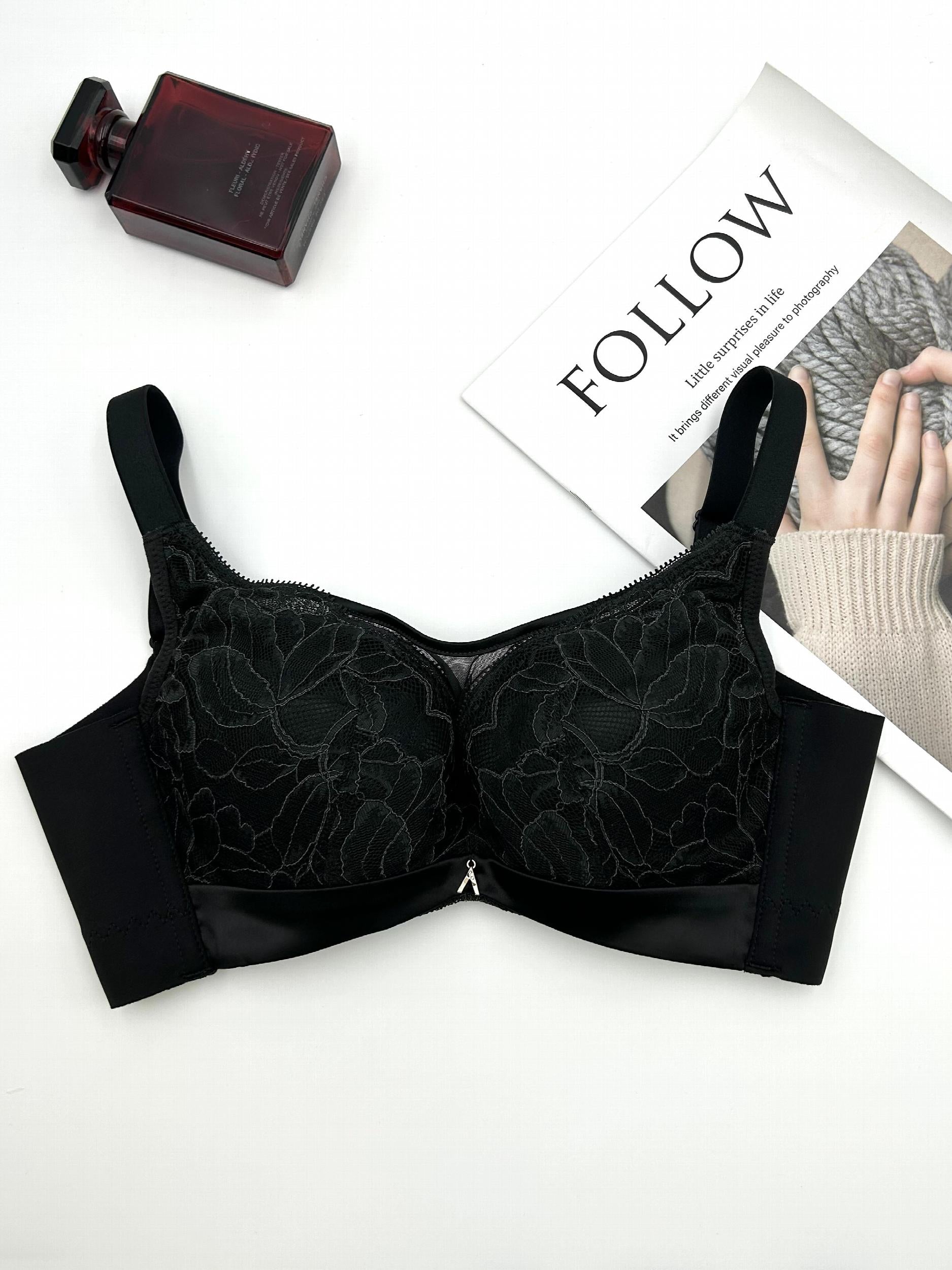 Lace Push Up Bra Full Coverage Comfy Breathable Lingerie