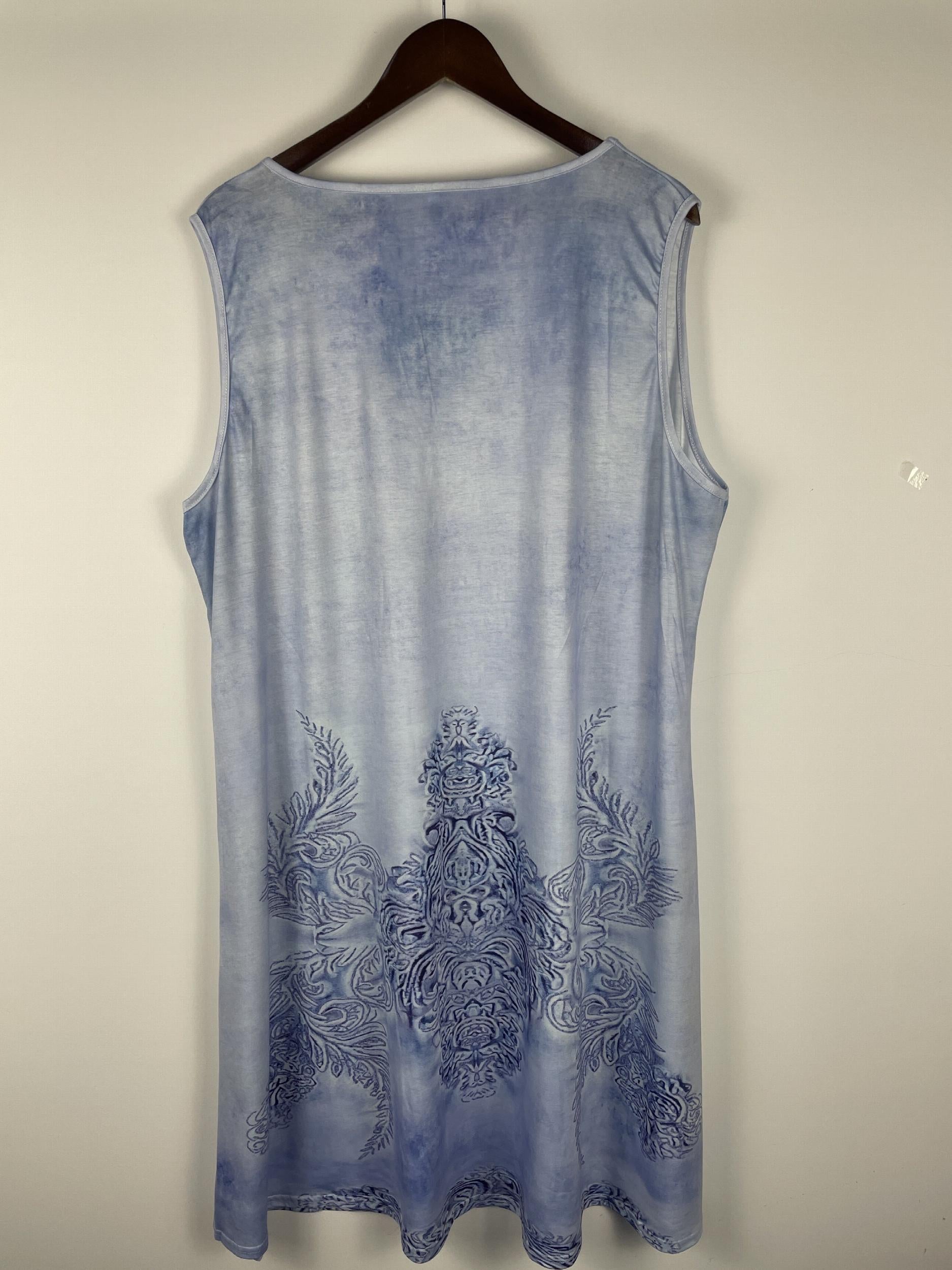 Floral Print V Neck Stretch Tank Dress