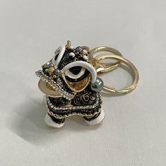 Chinese Lion Dance Keychain Bag Charm Women's Accessory