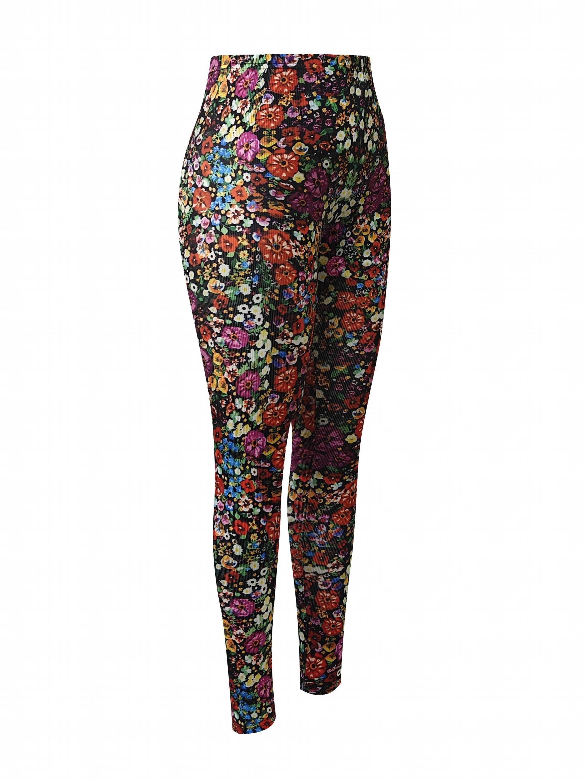 Floral Yoga Workout Pants High Stretch Leggings Women's Activewear