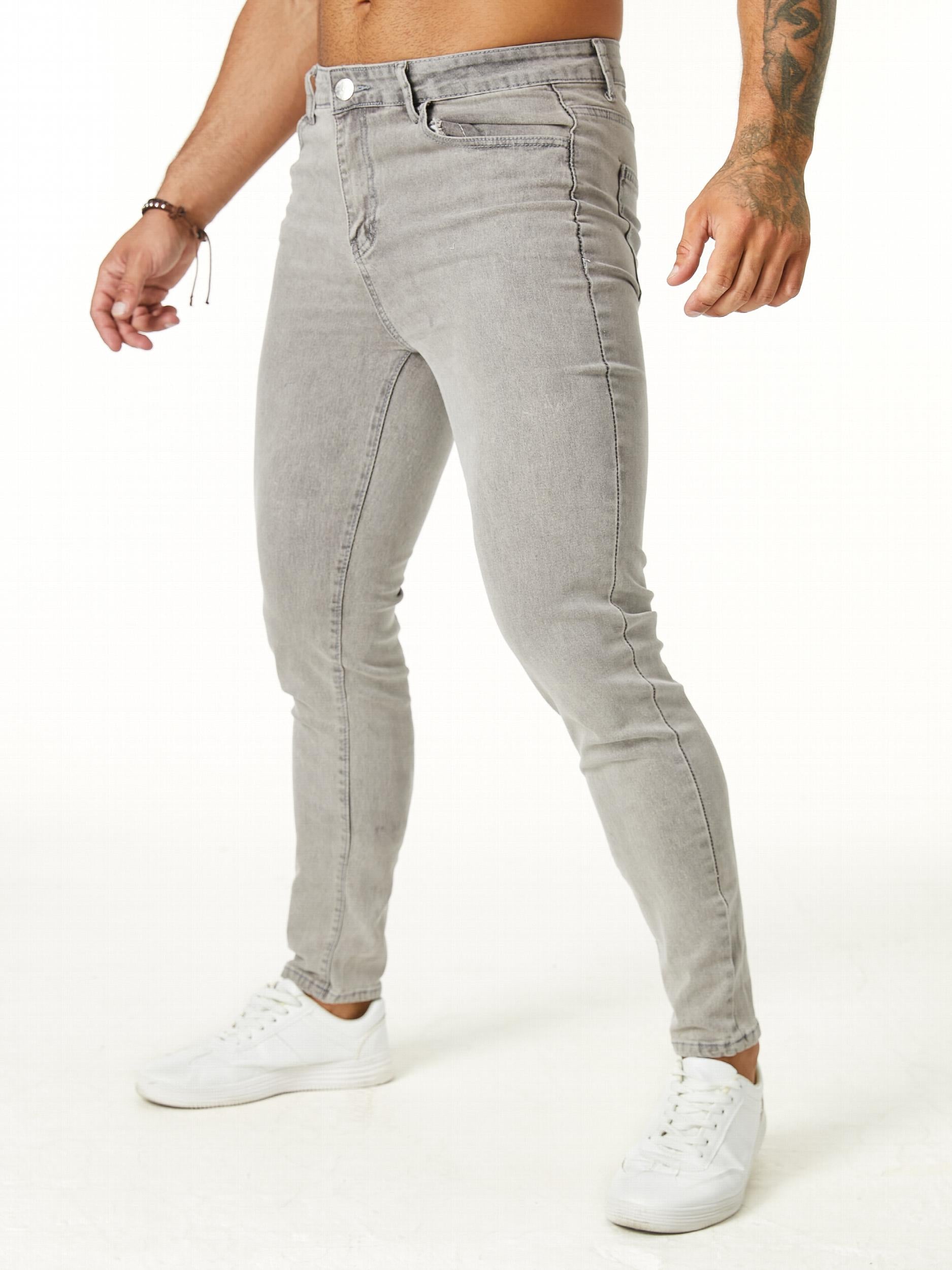 Men's Slim Fit Jeans Mid Stretch Denim Pants