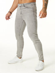 Men's Slim Fit Jeans Mid Stretch Denim Pants