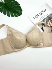 Lace Push Up Bra Full Coverage Comfy Breathable Lingerie