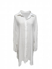 Split Thigh Beach Cover Up Sun Protective Swim Shirt