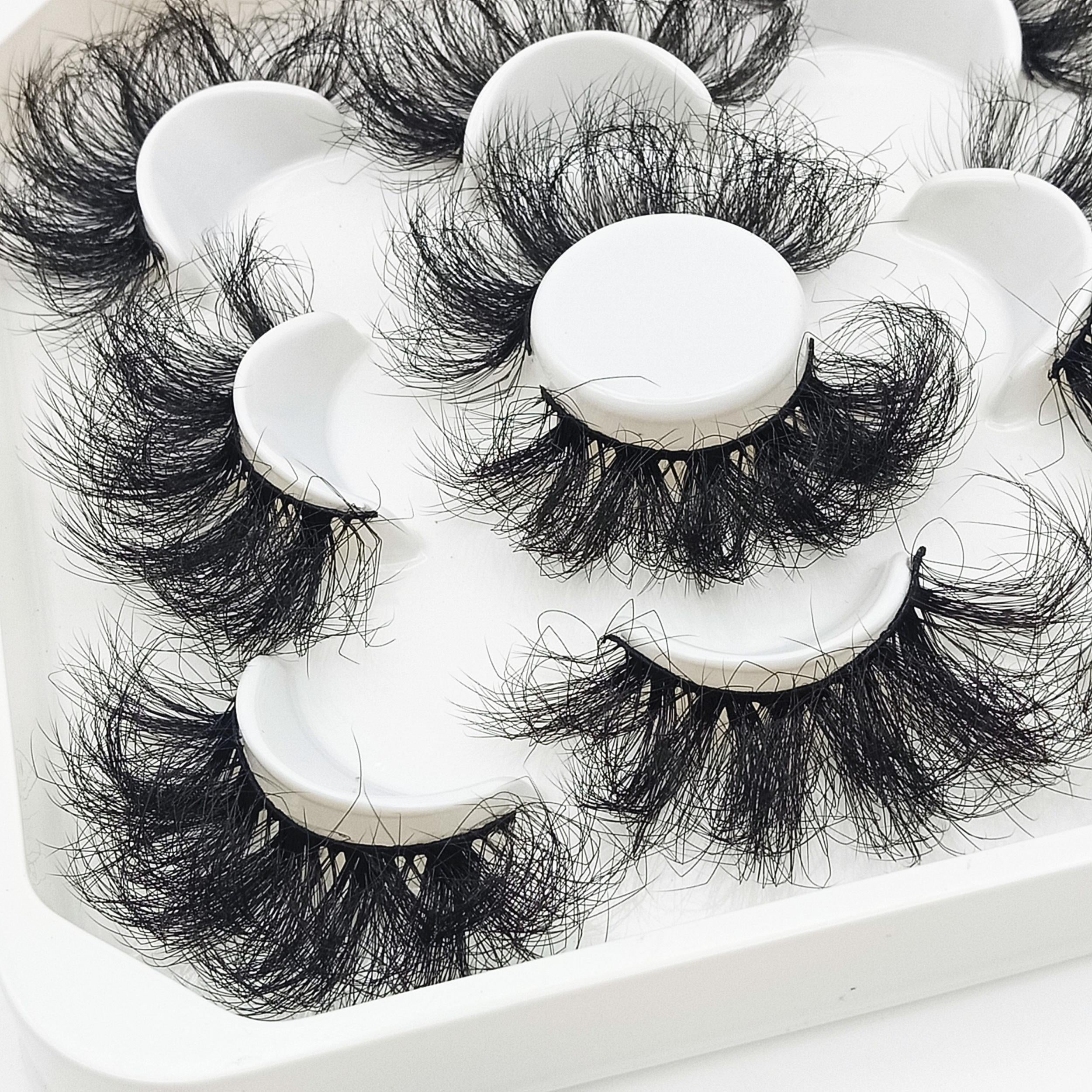 9D Fluffy Faux Mink Lashes Natural Wispy Style 20mm - Makeup and False Eyelashes