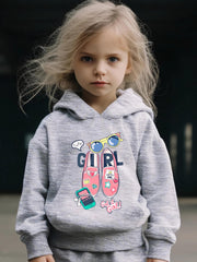 Girls Hooded Sweatshirt & Sweatpants Set