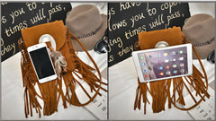 Vintage Fringe Crossbody Bag for Women Feather Purse