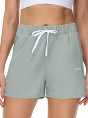 High Waist Yoga Sports Shorts with Side Pockets