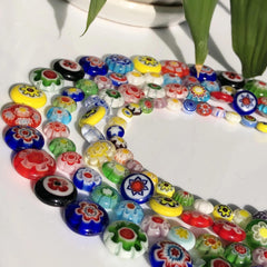 Mixed Flower Lampwork Glass Beads - DIY Necklace Bracelet Making