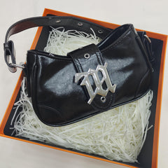 Vintage Eyelet Buckle Baguette Bag for Women Y2K Underarm Purse