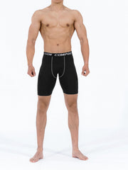 Men's Solid Pocket Compression Shorts Active Quick Drying Sports Pants