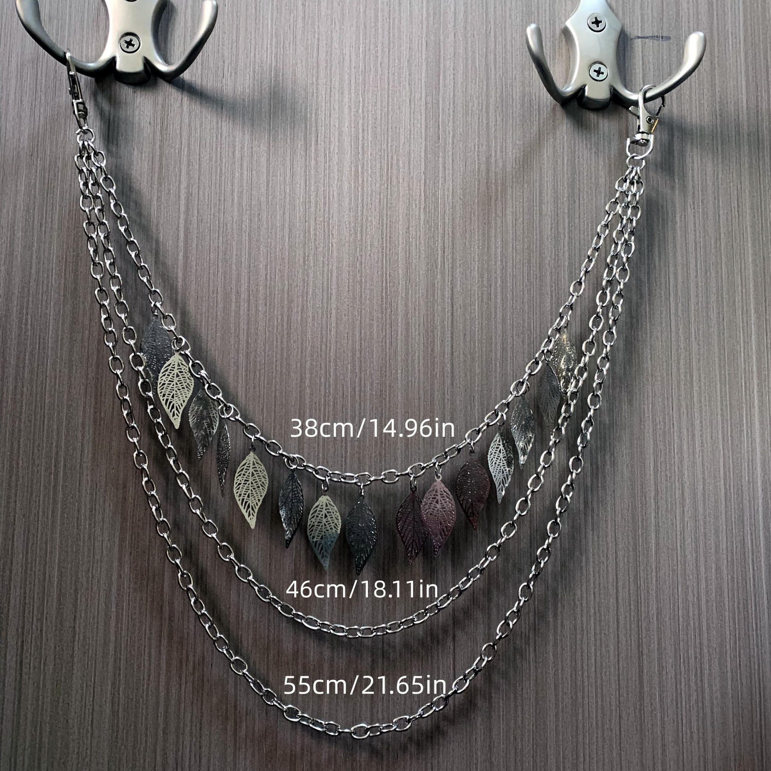 Leaf Charm Pendant Layered Pant Chain Waist Chain