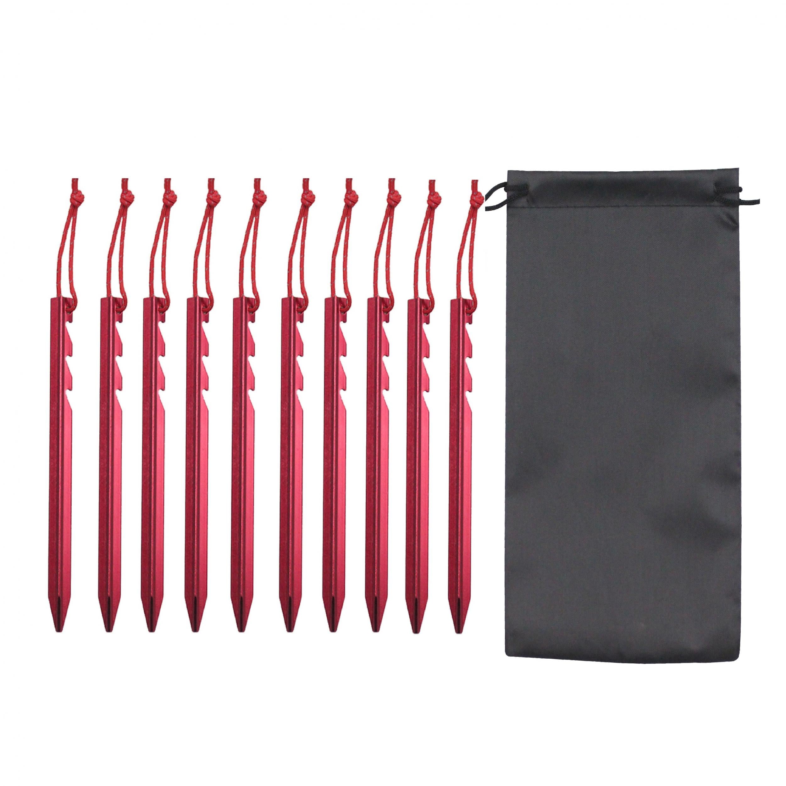 10pcs Aluminum Triangular Ground Nails for Tents