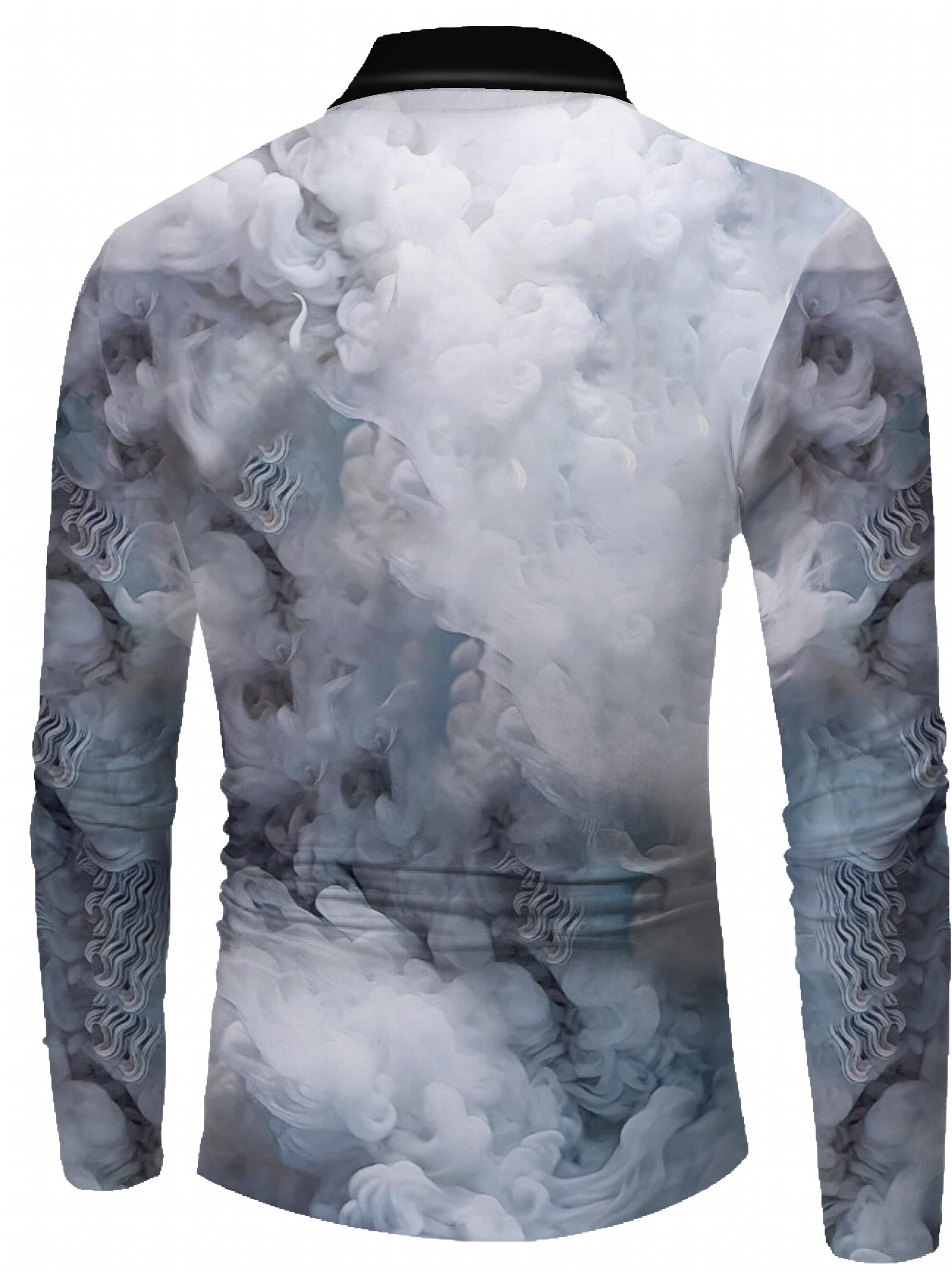Men's Compression Dragon Pattern Long Sleeve T shirt
