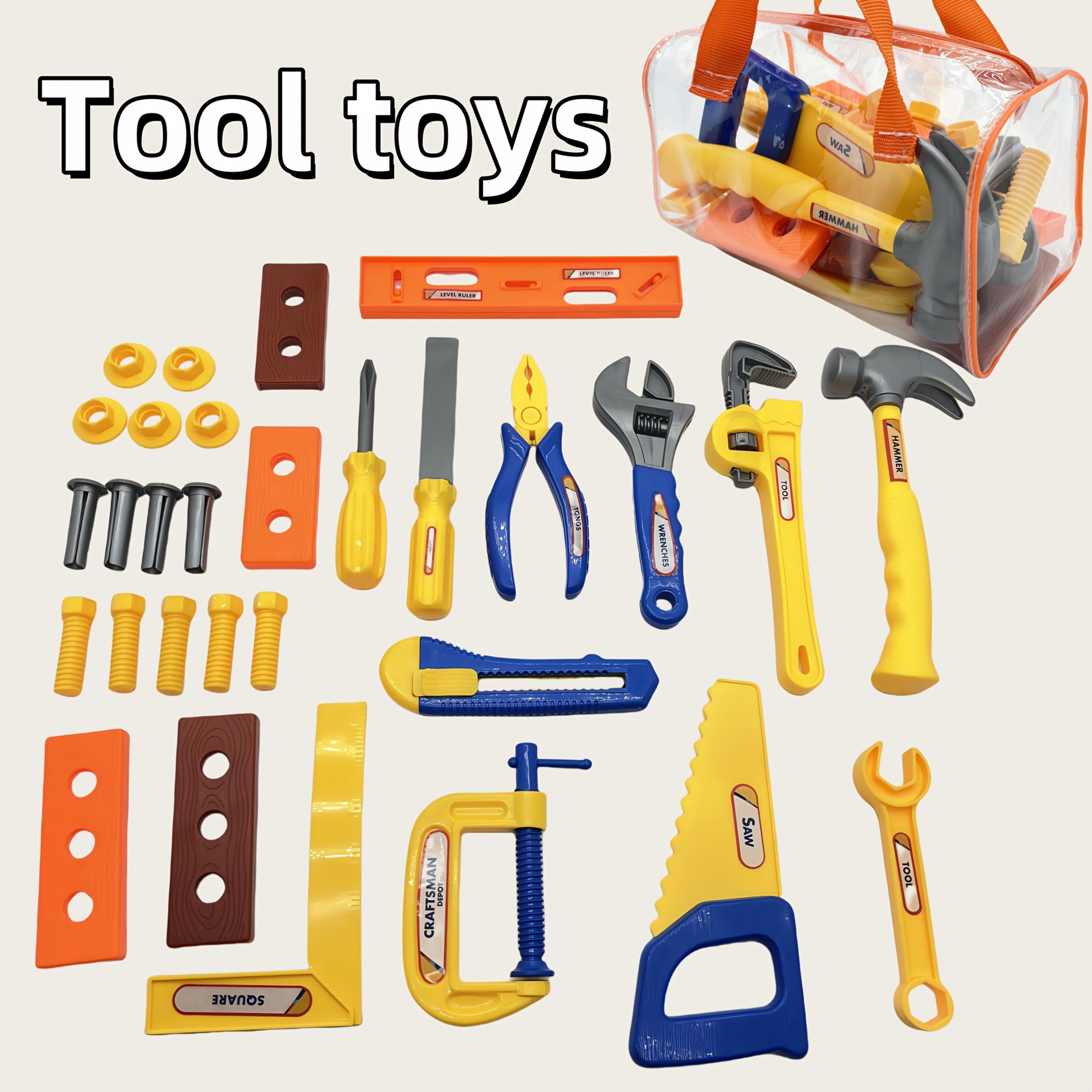 Family Toy Tool Box Set Screwdriver Tools for Boys and Girls