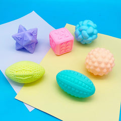 Soft Rubber Hand Grabbing Ball for Tactile Perception