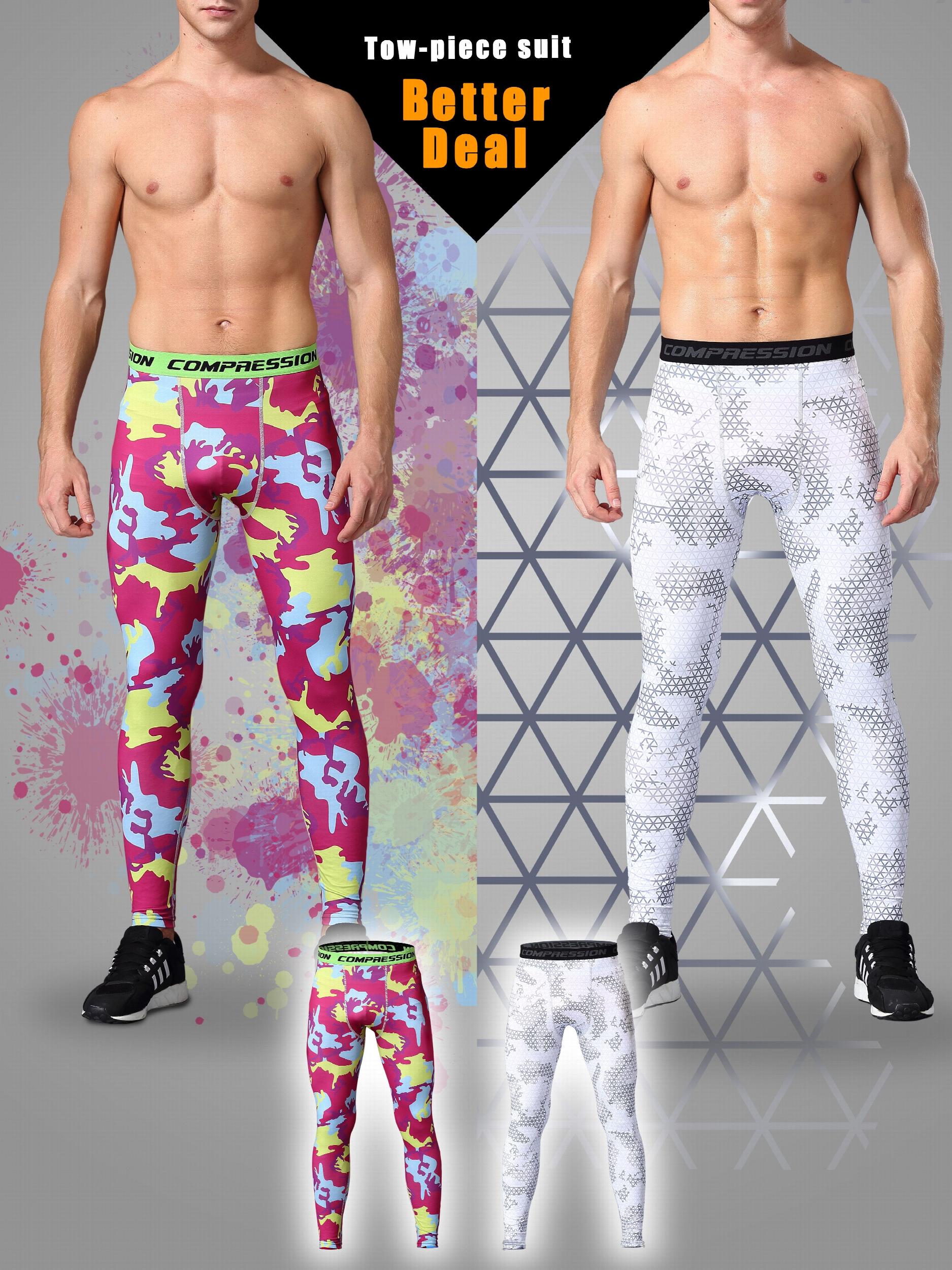 Men's Camouflage Leggings Quick Dry Sports Compression Pants