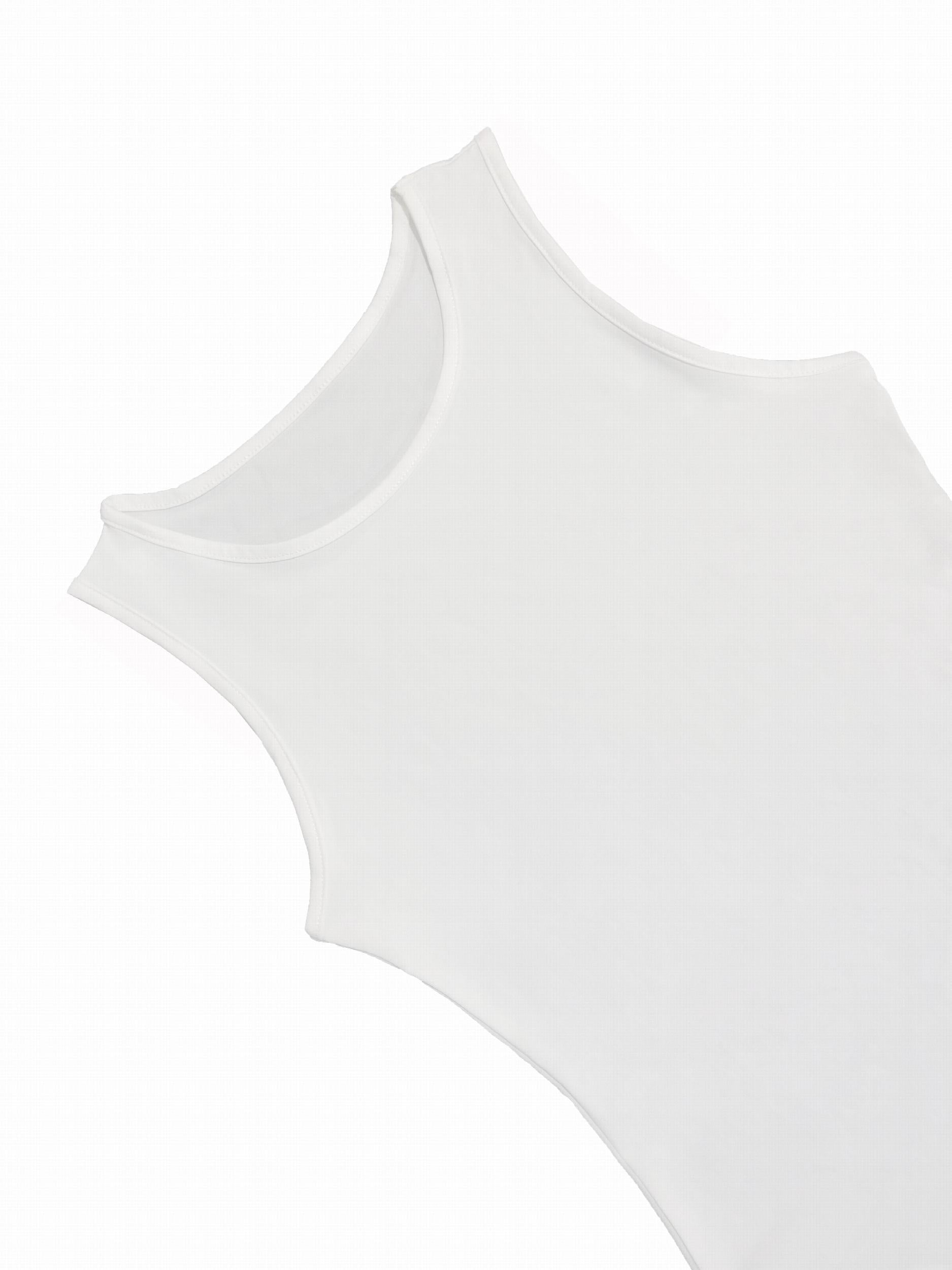 3 Pack Crew Neck Bodysuit Set Solid Sleeveless