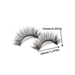 5 Pairs 3D Curling Realistic Slender Thick Enlarged False Eyelashes