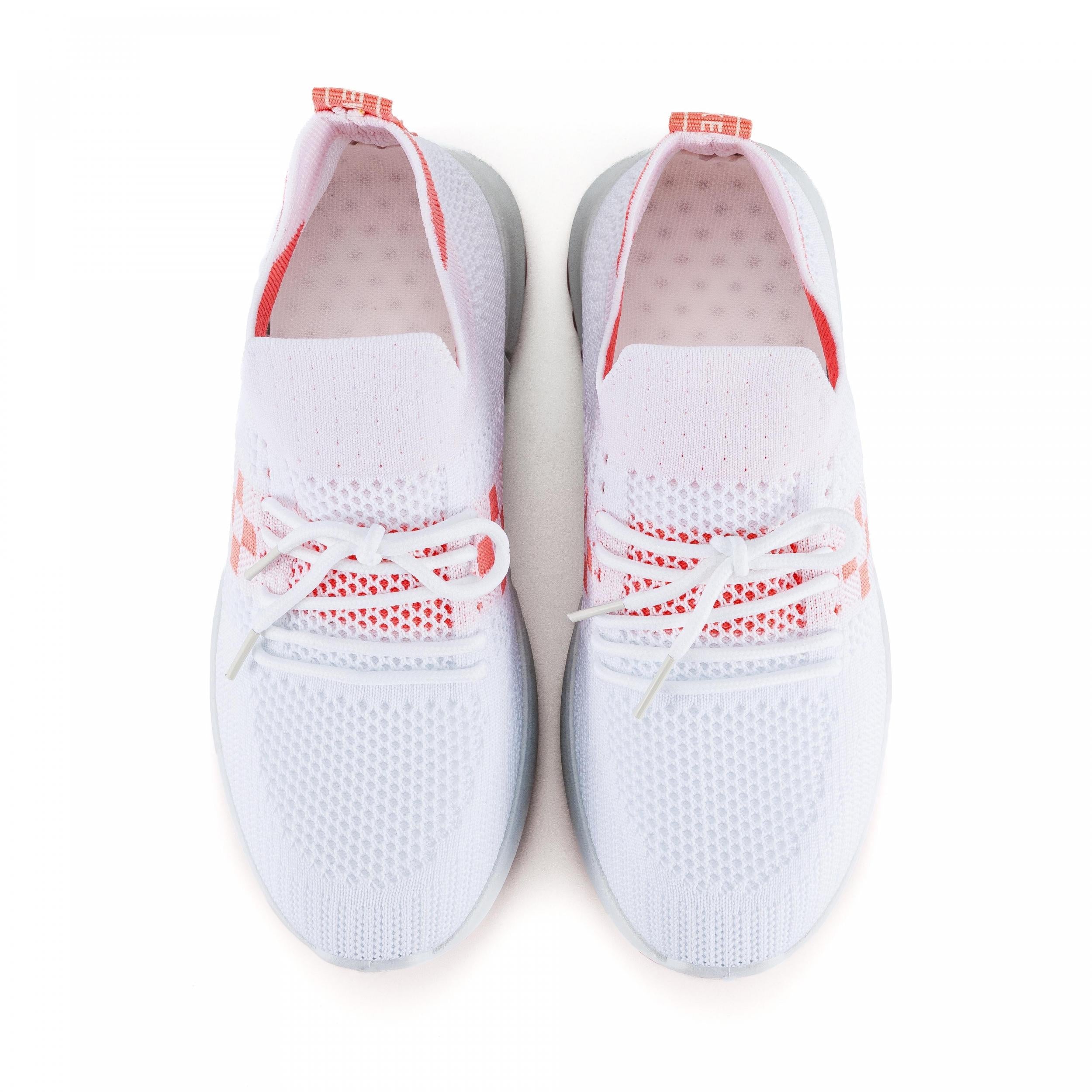 Women's Mesh Platform Sneakers Plaid Lace Up Outdoor Shoes