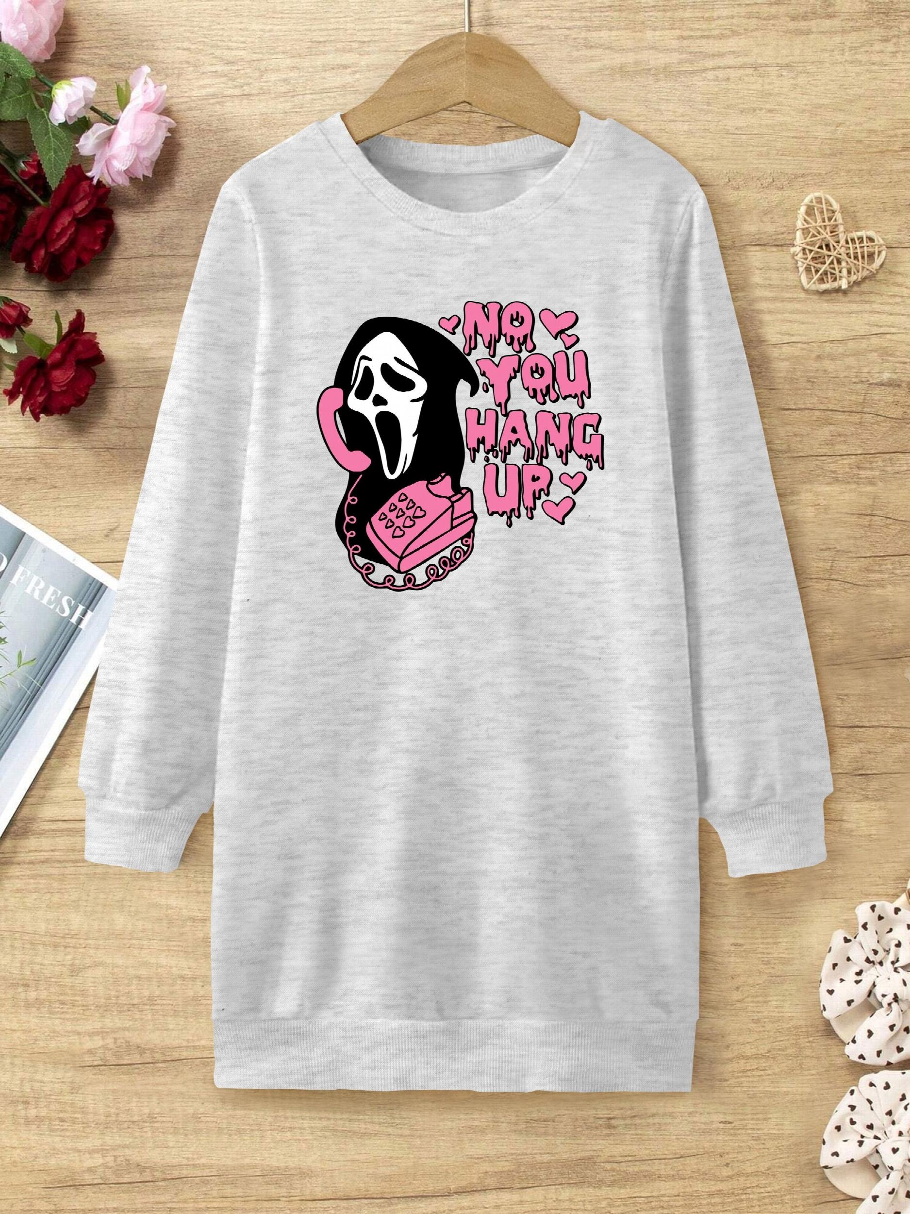 Ghost Halloween Sweatshirt Dress for Girls