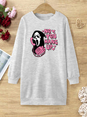 Ghost Halloween Sweatshirt Dress for Girls