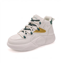 Women's Chunky Sneakers Non-slip Sports Shoes High Top Lace Up Skate Shoes