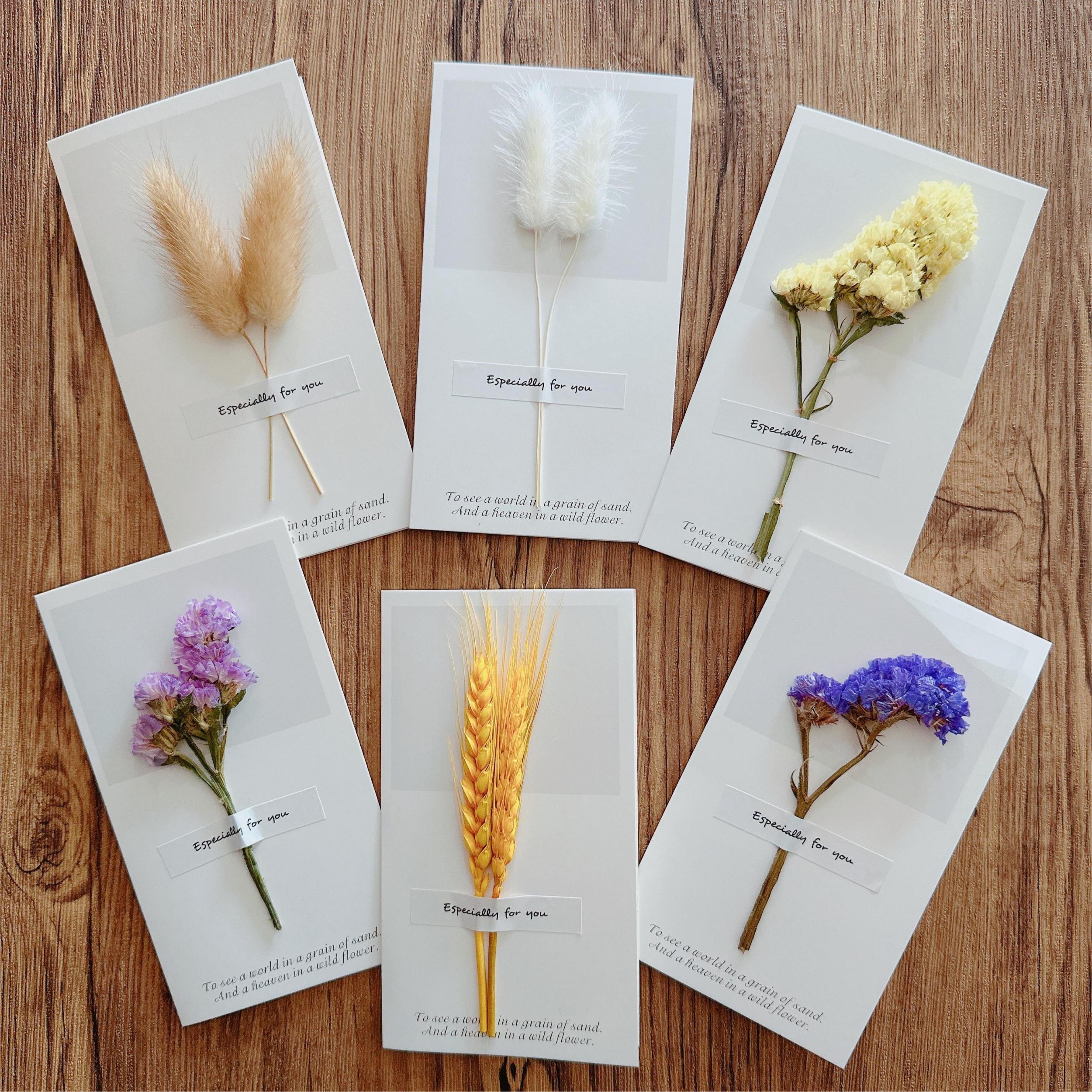 Dry Flower Greeting Card Birthday Father's And Mother's Christmas Halloween