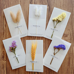 Dry Flower Greeting Card Birthday Father's And Mother's Christmas Halloween