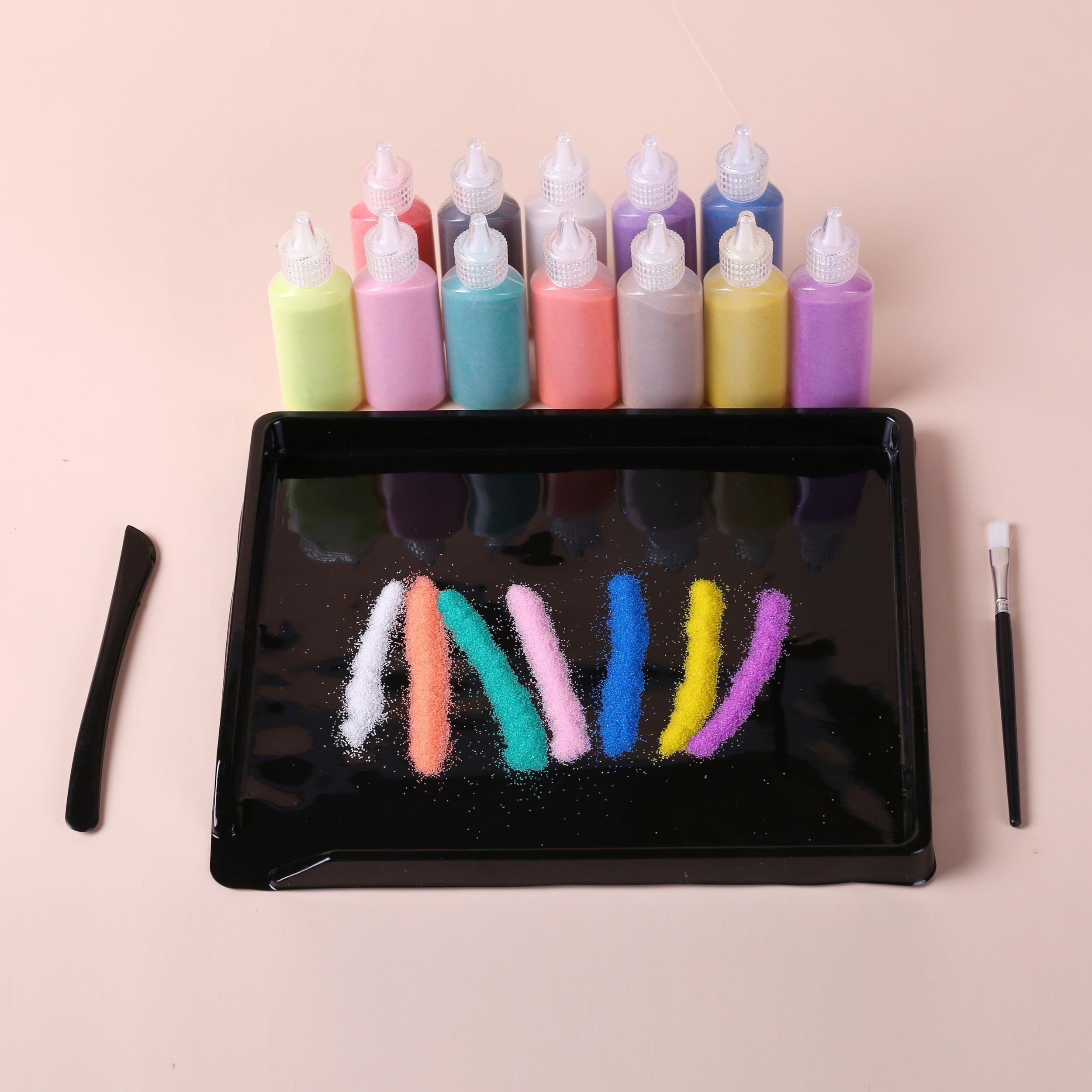 Sand Painting Toy DIY Handcraft Set Colorful Sand Painting Tool