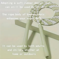 Bamboo Knots Jumping Rope for Weight Loss Fitness