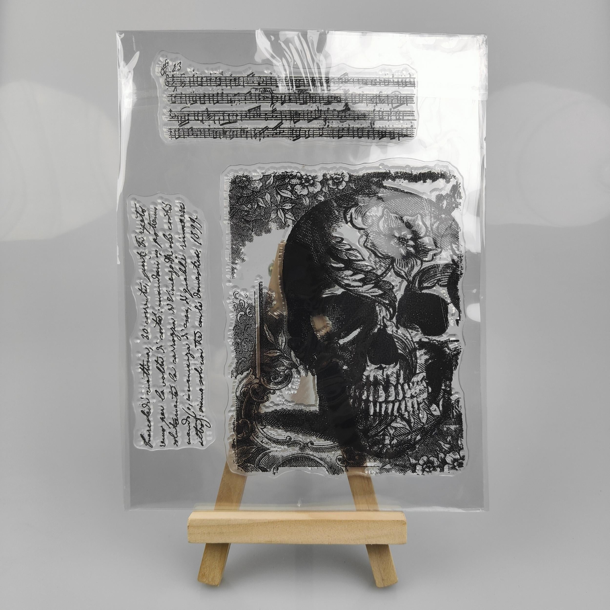 Skull Clear Stamps for Scrapbooking Embossing DIY Greeting Card