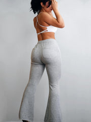 Flared Yoga Pants High Waist Drawstring Elastic Waist Sports Trousers